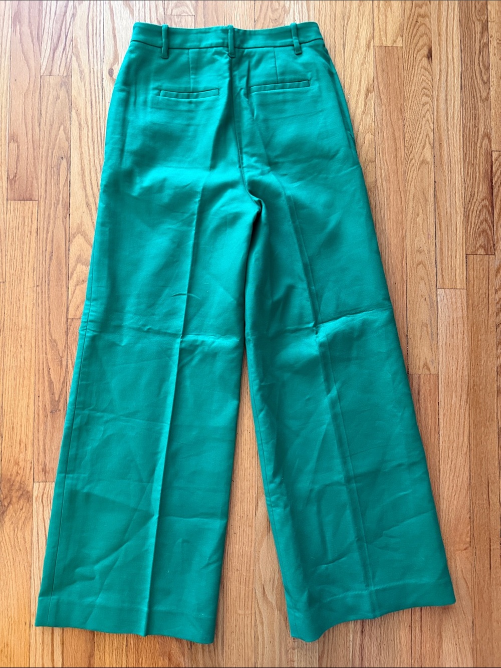 Boden sz 6 like new High-Waist Wide Leg Pants in Emerald Green cotton/modal - Picture 7 of 12